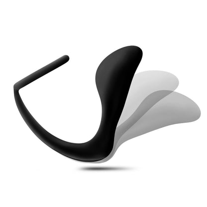 Anal Adventures Platinum Cock Ring Plug – Black