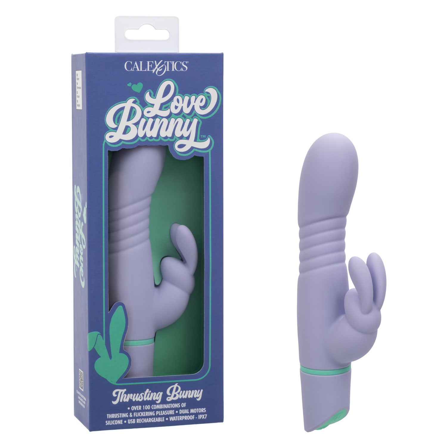 CalExotics Love Bunny Thrusting Bunny - Waterproof Dual Motor Stimulator - Purple