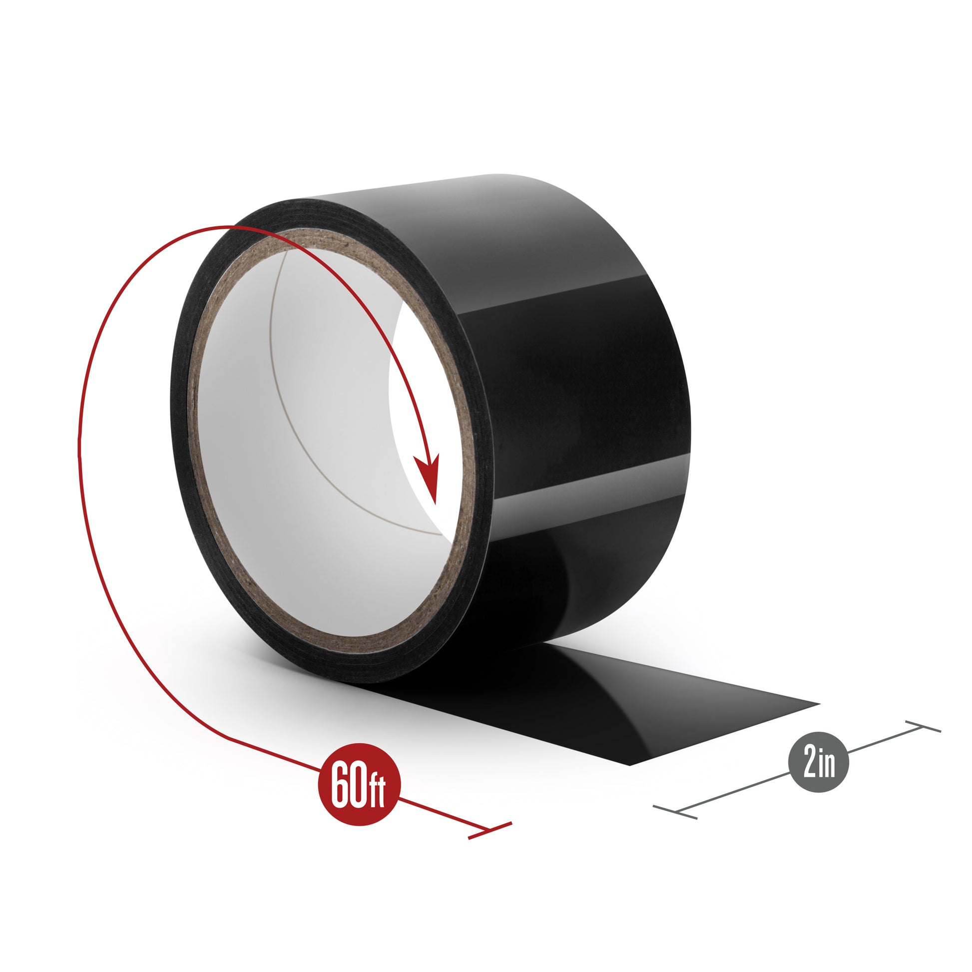 Temptasia Bondage Tape - Reusable Black Tape for Bondage and Gags