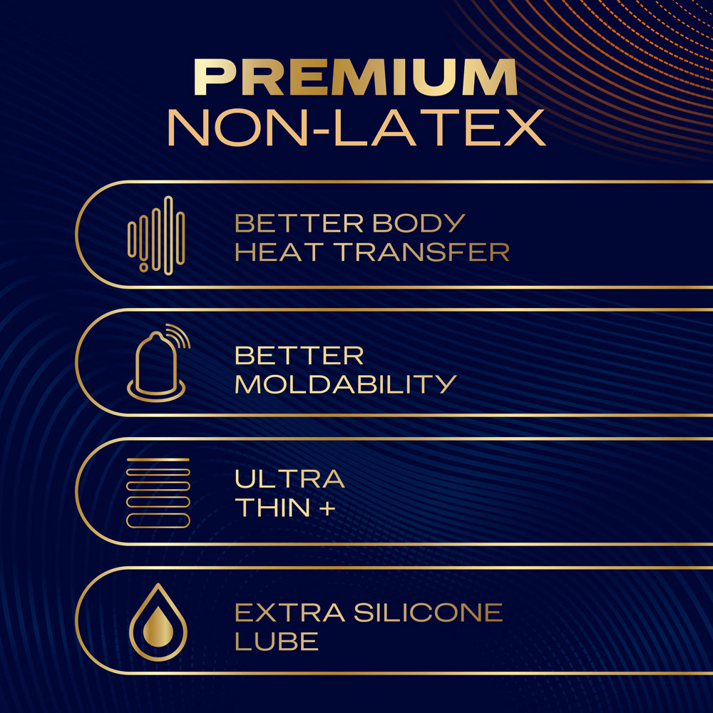 Durex Intense Nitrile Condoms 3 Pack - Ultra Thin, Pre-Lubricated, Latex Free