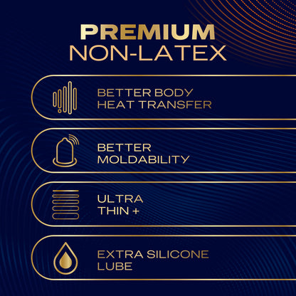 Durex Intense Nitrile Condoms 3 Pack - Ultra Thin, Pre-Lubricated, Latex Free