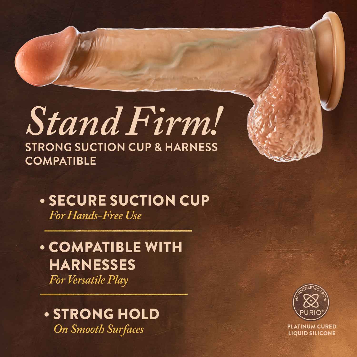 Blush Raphael 9.5 Inch Realistic Dildo with Suction Cup - Tan