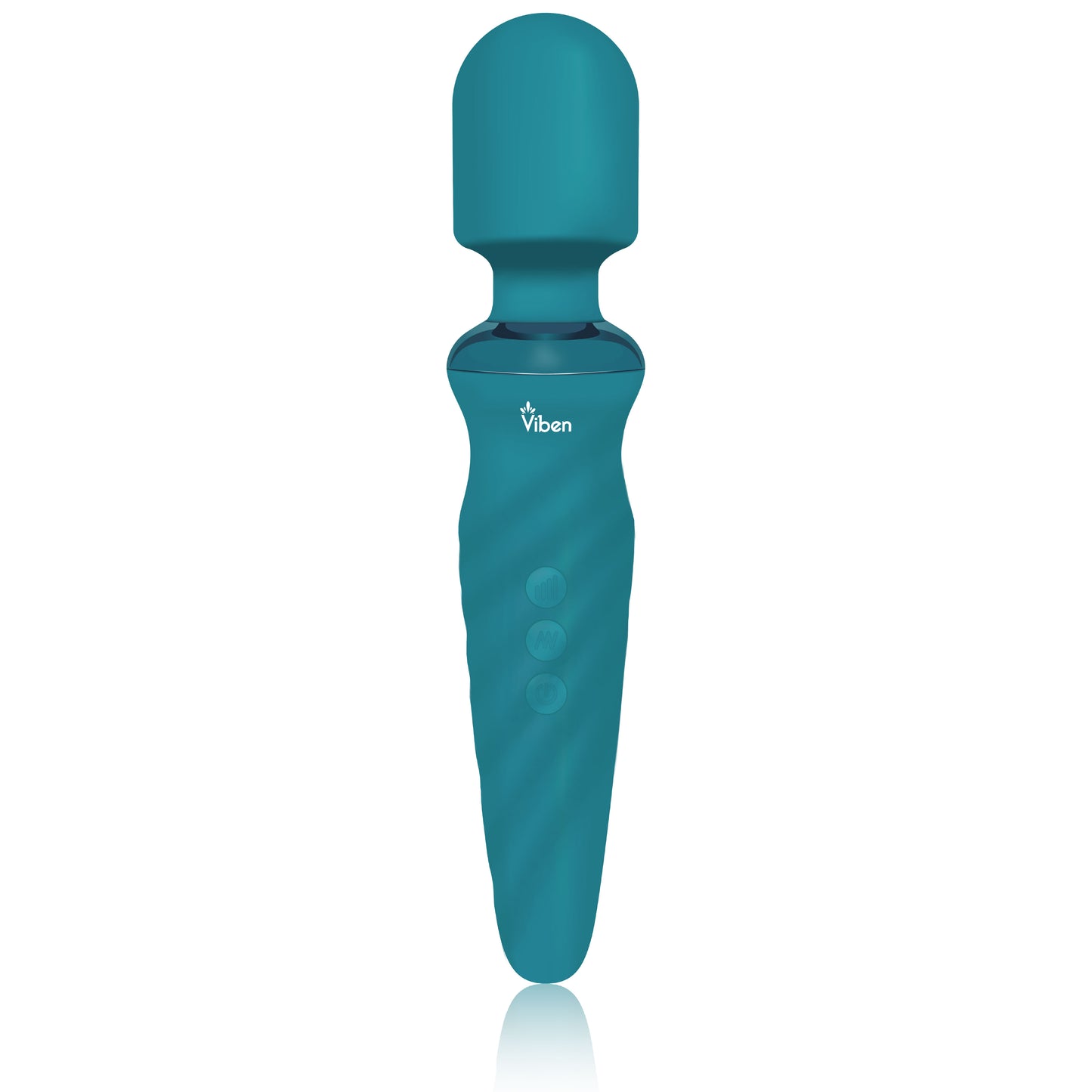 Viben Fierce Wand Massager - 25 Vibration Patterns, Waterproof, Ocean Blue