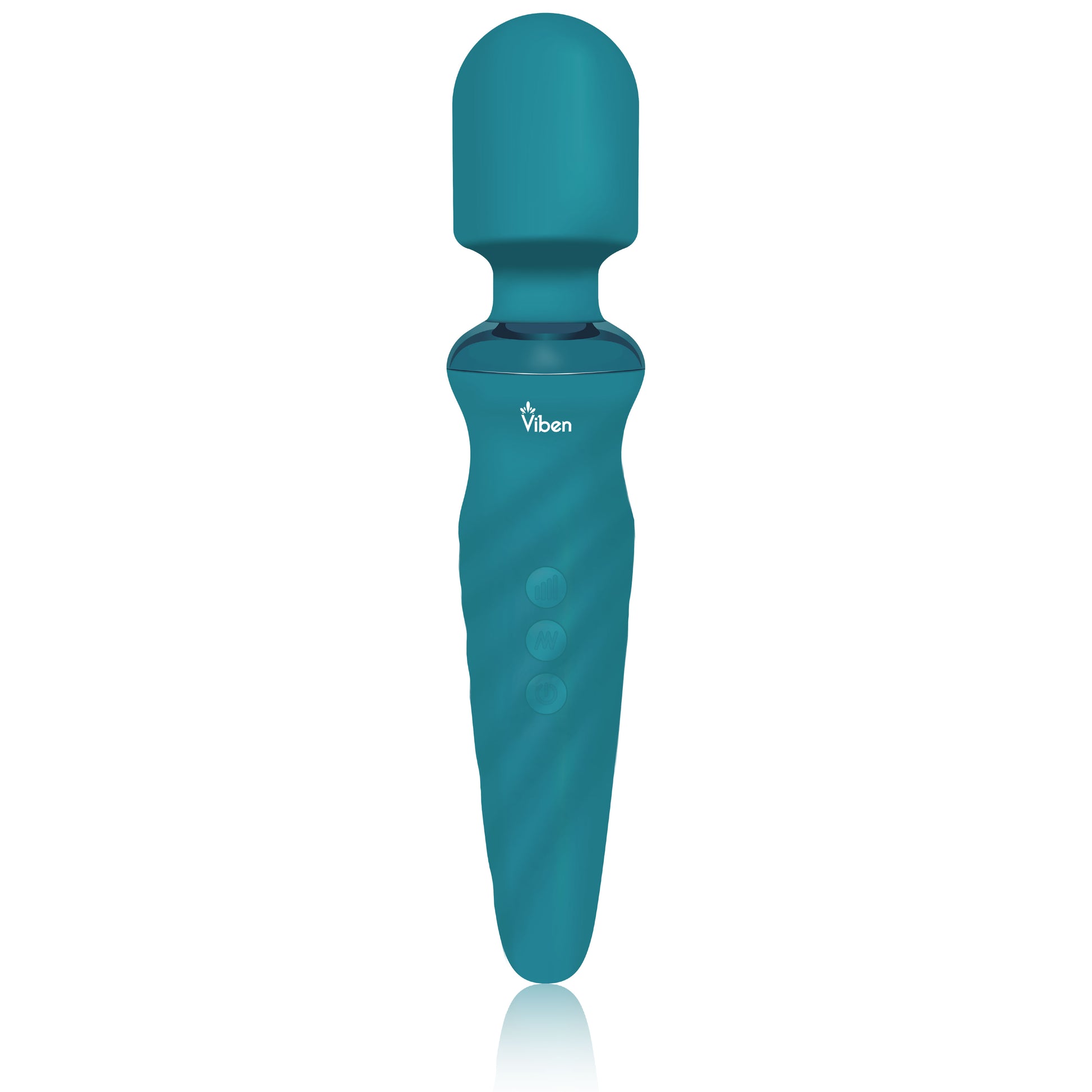 Viben Fierce Wand Massager - 25 Vibration Patterns, Waterproof, Ocean Blue