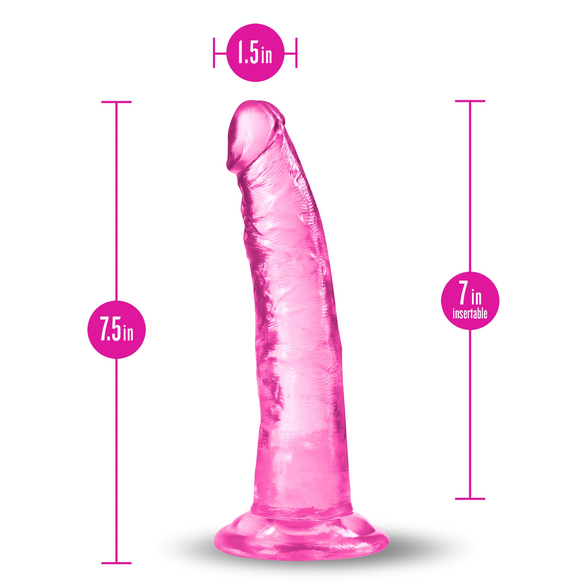 Blush B Yours Plus Lust N Thrust Dildo with Suction Cup – Pink