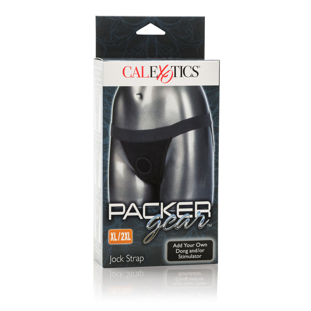 Packer Gear Jock Strap XL/2XL - Black - Ultra-Soft Harness with Internal Probe Straps