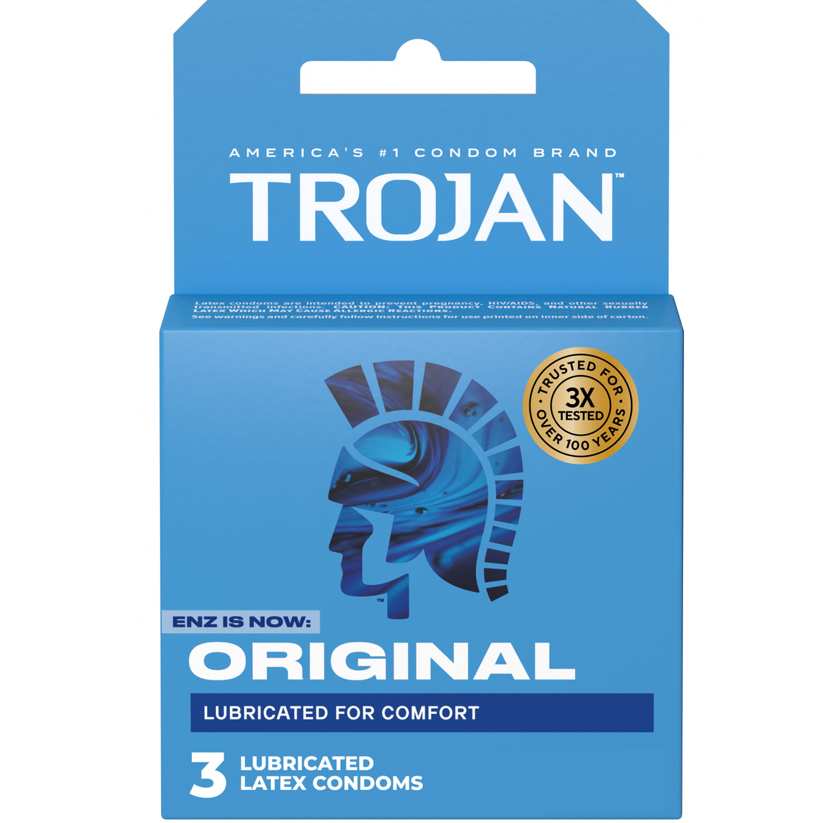 Trojan ENZ Lubricated Condoms - Premium Quality Latex - 3 Pack