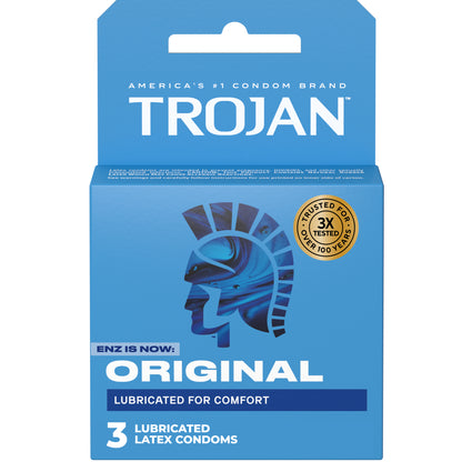 Trojan ENZ Lubricated Condoms - Premium Quality Latex - 3 Pack