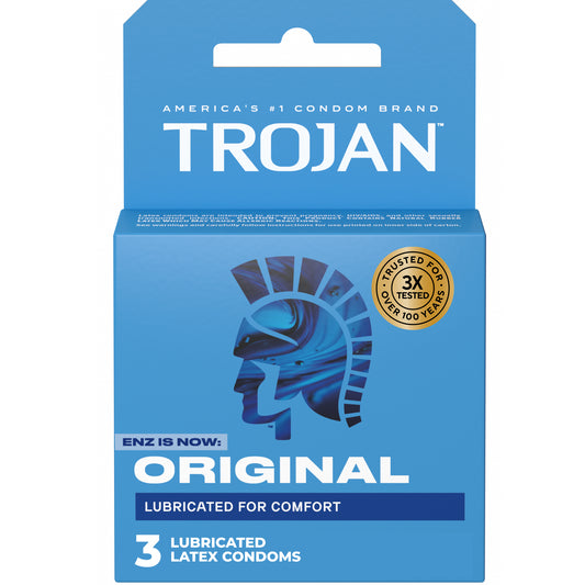 Trojan ENZ Lubricated Condoms - Premium Quality Latex - 3 Pack