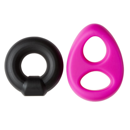 Cloud 9 Novelties Pro Sensual Silicone Tear Drop Ring - Multi Color Ball Sling Cock Ring