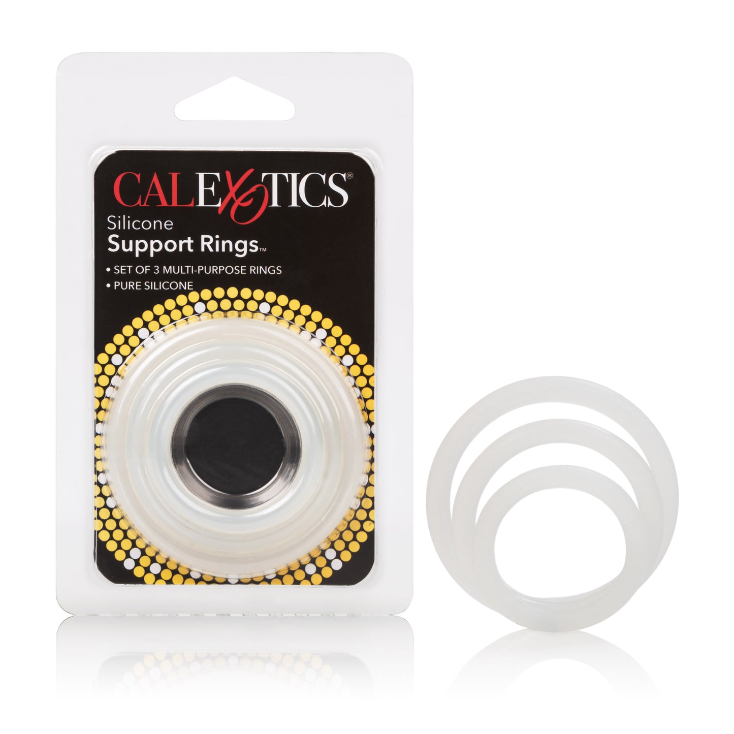 CalExotics Silicone Support Rings Set – Erection Enhancers – Clear