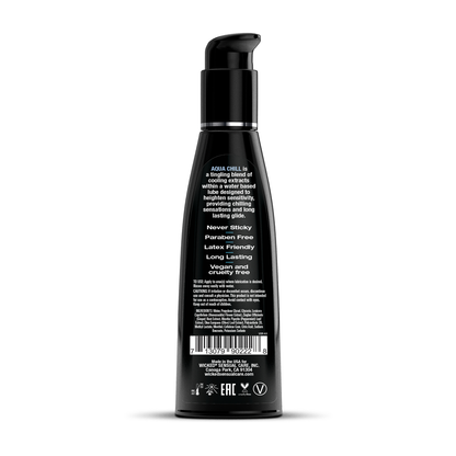 Wicked Aqua Chill Water Based Lubricant - Cooling Sensation - 4 Fl. Oz.