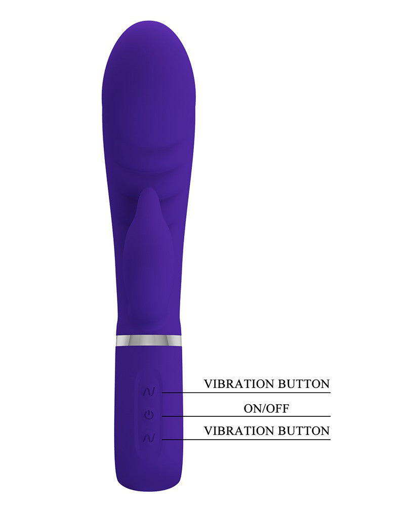 Pretty Love Super Soft Rabbit Silicone Vibrator – Purple