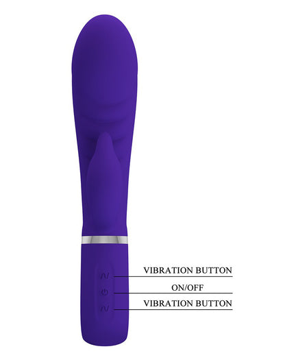 Pretty Love Super Soft Rabbit Silicone Vibrator – Purple
