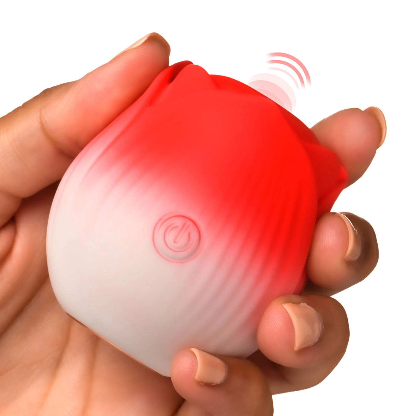XR Brands Pulsing Petals Throbbing Rose Stimulator – Red – Waterproof, Rechargeable, Multi-Function