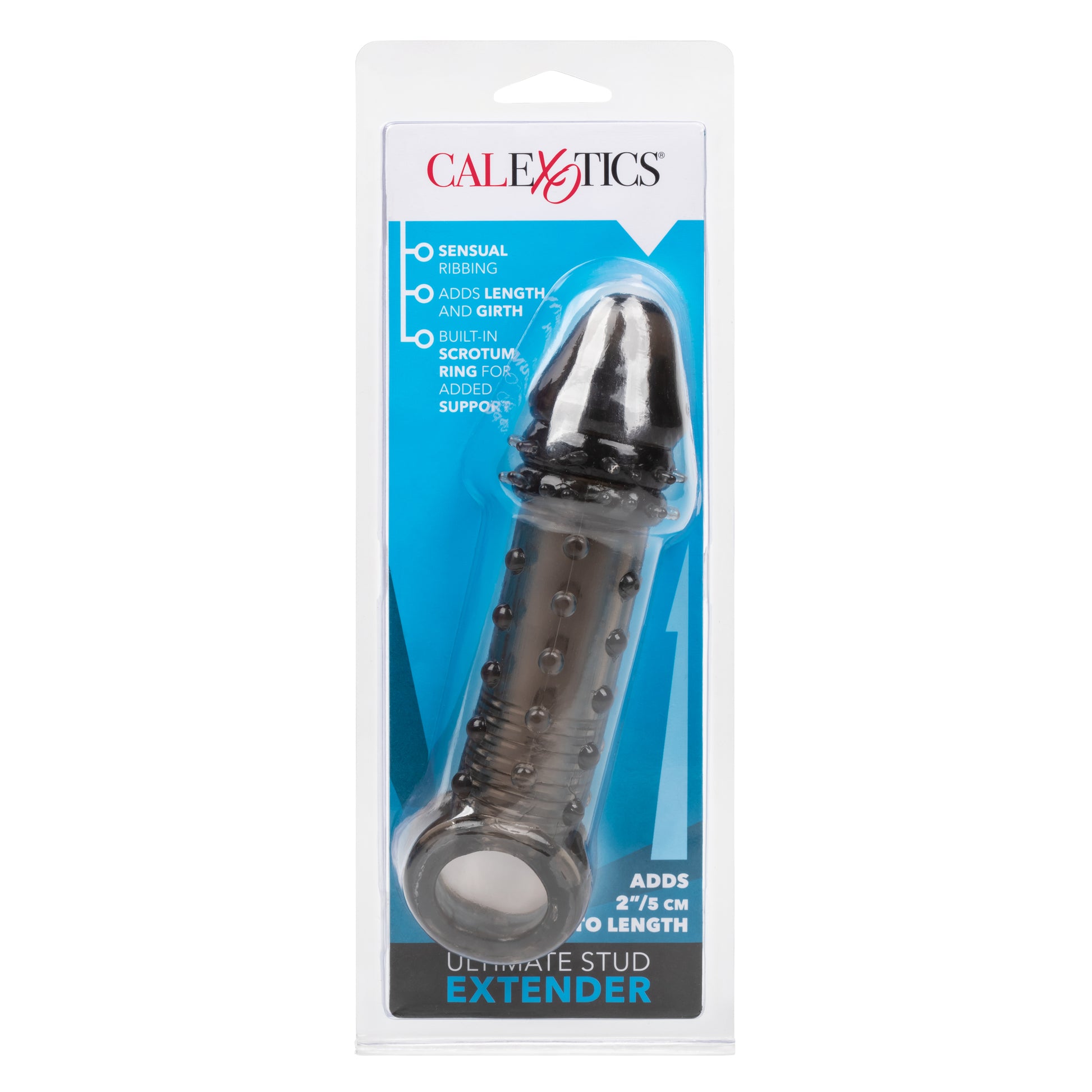 CalExotics Ultimate Stud Extender Male Enhancer – Gray, Adds 2 Inches Length