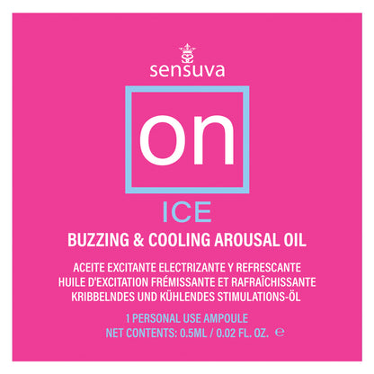 Sensuva On Ice Buzzing & Cooling Arousal Oil - 0.01 Oz. Ampoule