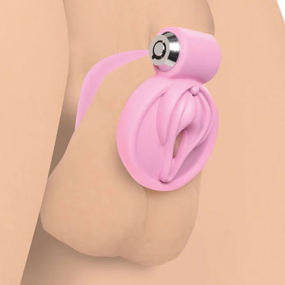 XR Brands Pussification Vulva Chastity Cage – Pink