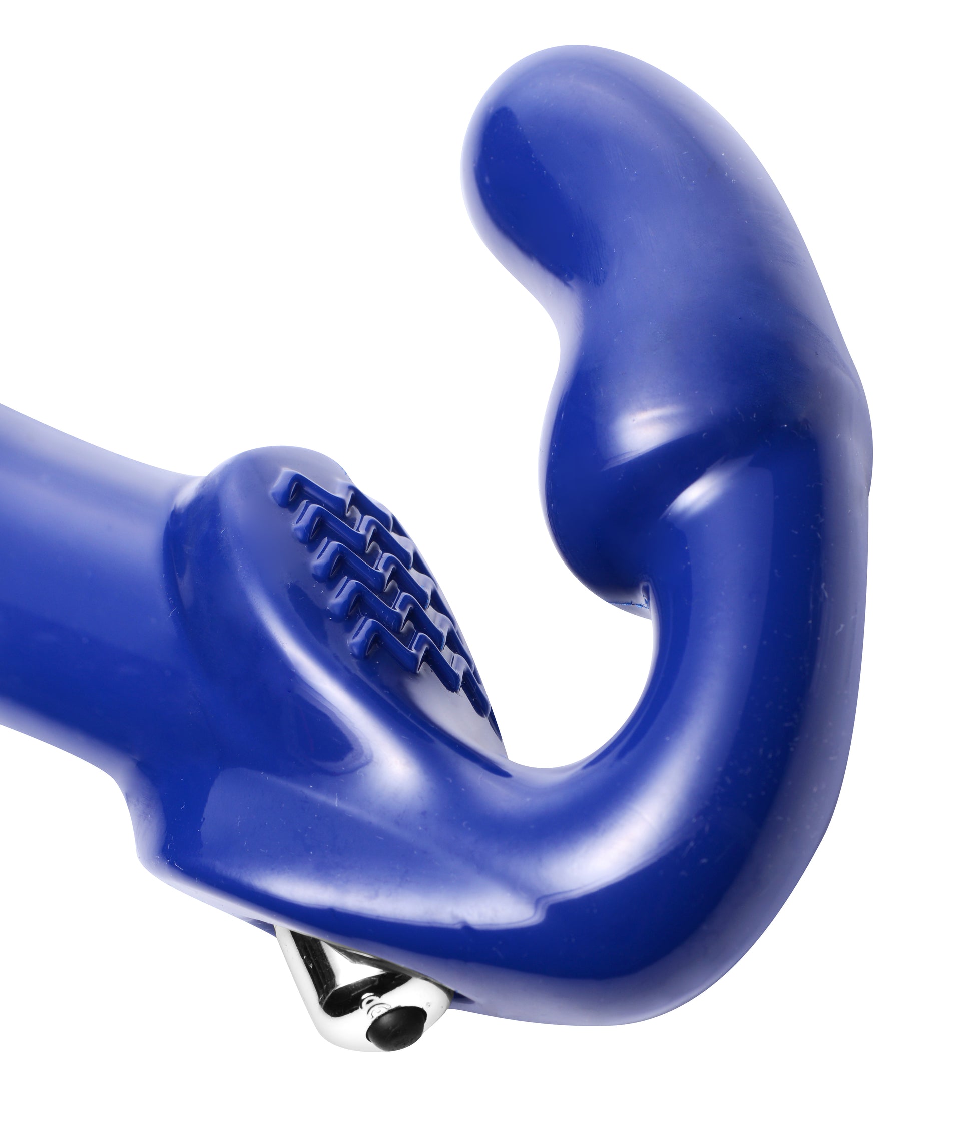 XR Brands Revolver II Vibrating Strapless Dildo with G-Spot Stimulation - Blue