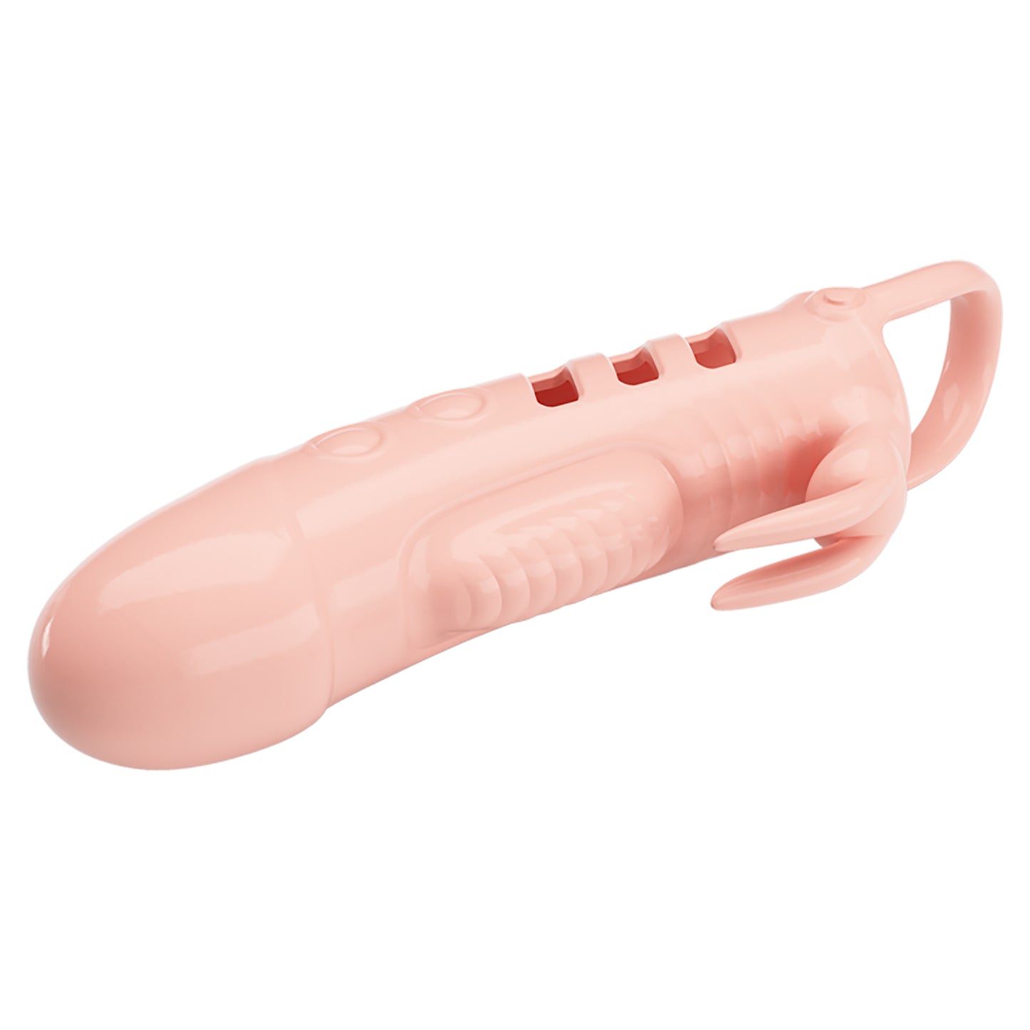 Pretty Love Sloane Vibrating Rabbit Cock Sleeve - Flesh