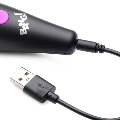 Bang 10x Vibrating Mini Silicone Wand - Powerful Vibrations - Purple