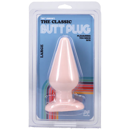 Doc Johnson Classic Butt Plug Smooth - Large - Phthalate-Free - White