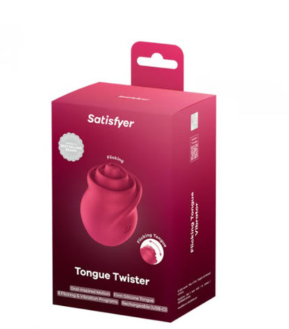 Satisfyer Tongue Twister Vibrating Tongue Vibrator - Pink