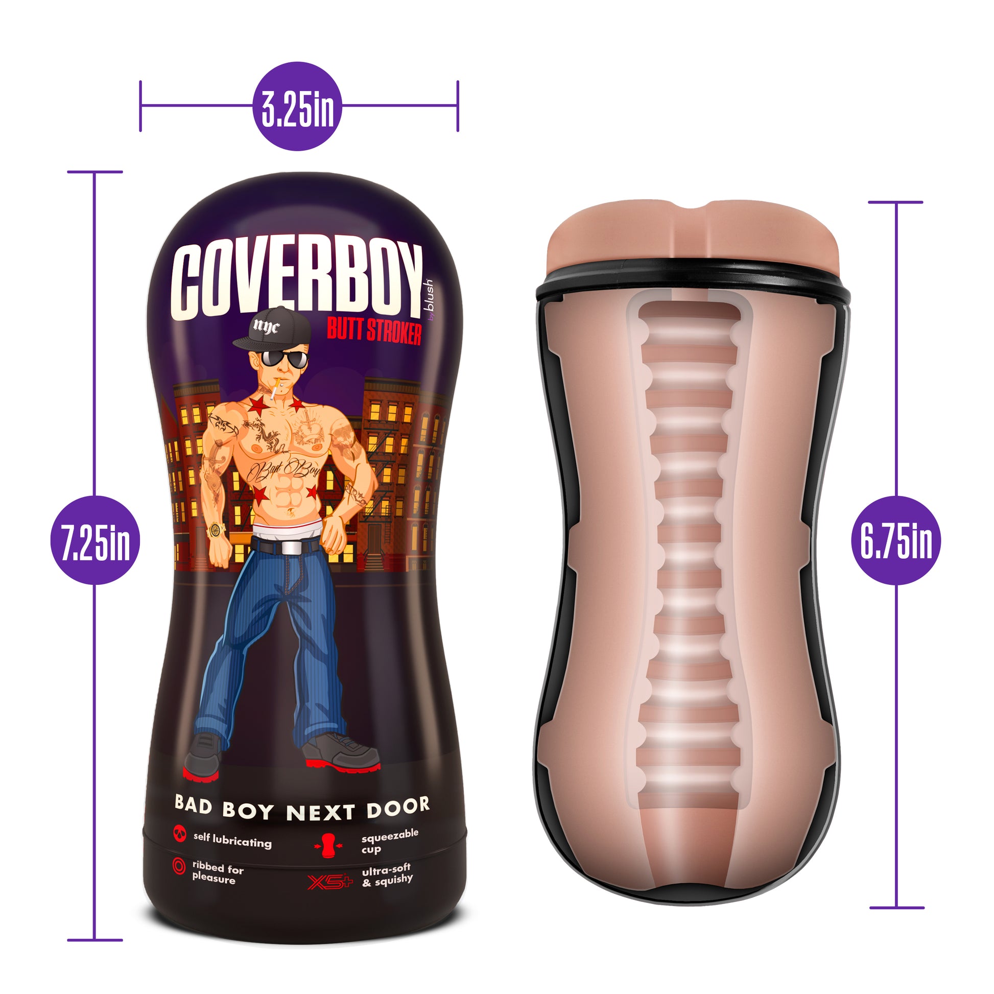 Coverboy Bad Boy Next Door Self Lubricating Stroker - Beige