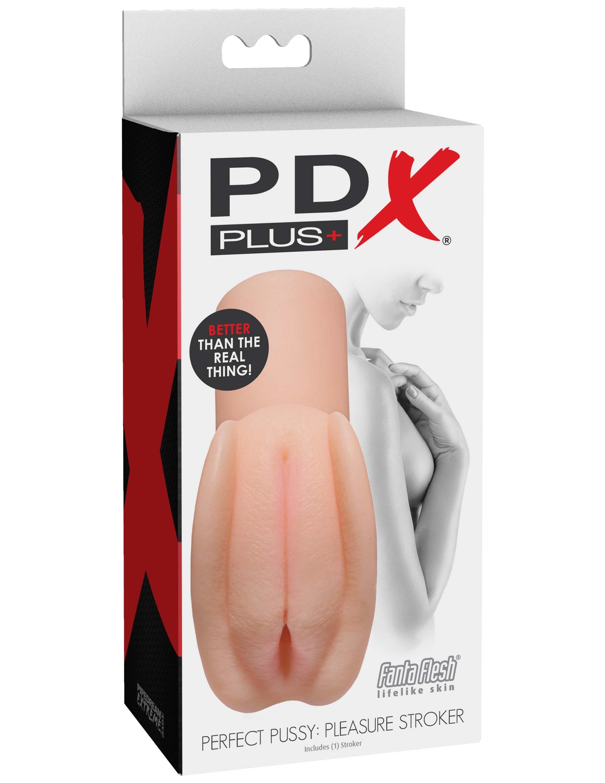 Pipedream Perfect Pussy Pleasure Stroker – Realistic Pocket Stroker – Beige