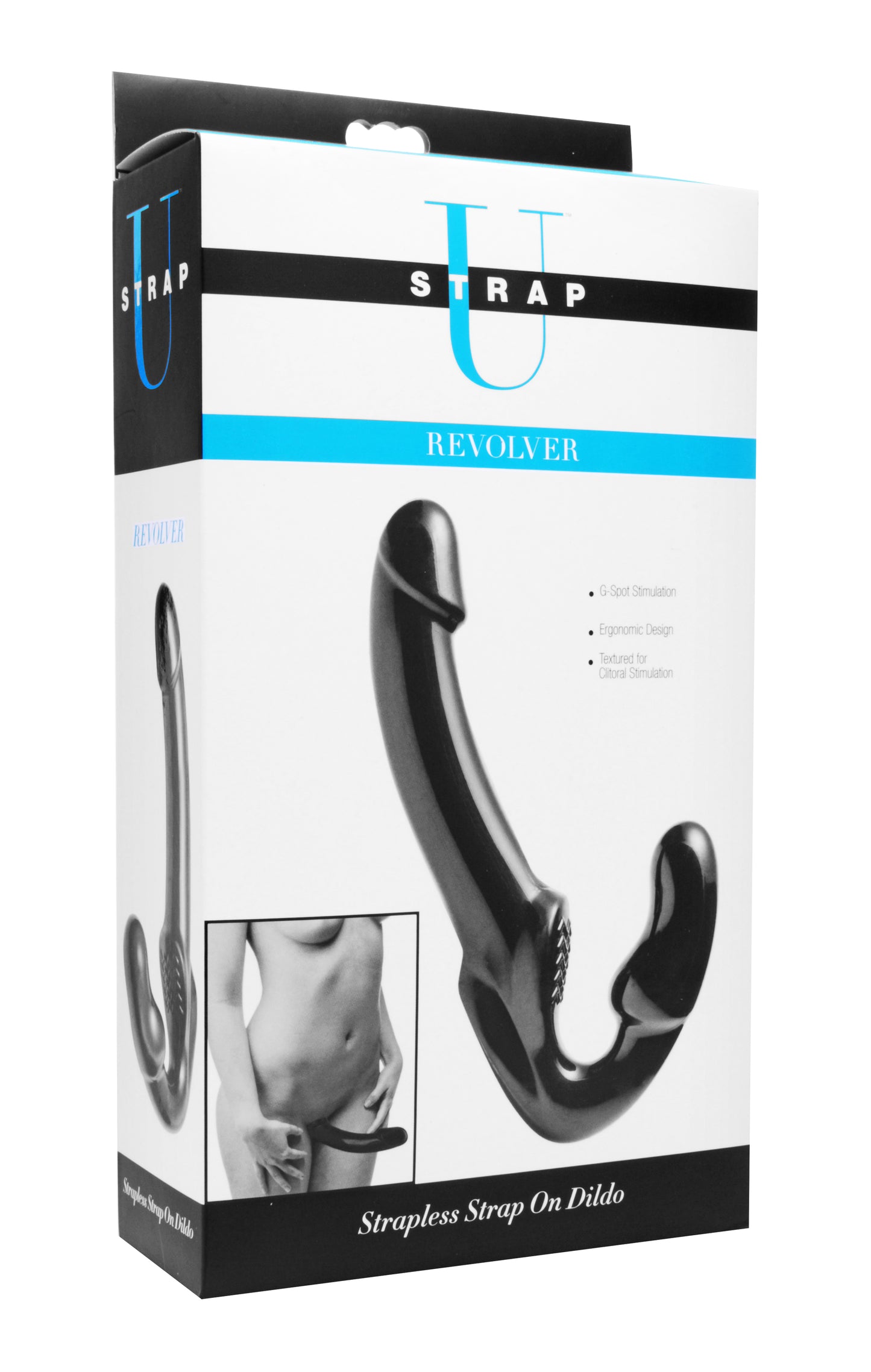 XR Brands Revolver Strapless G-Spot Dildo – Black