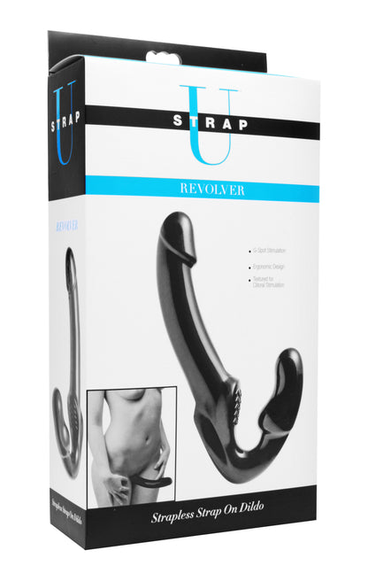 XR Brands Revolver Strapless G-Spot Dildo – Black