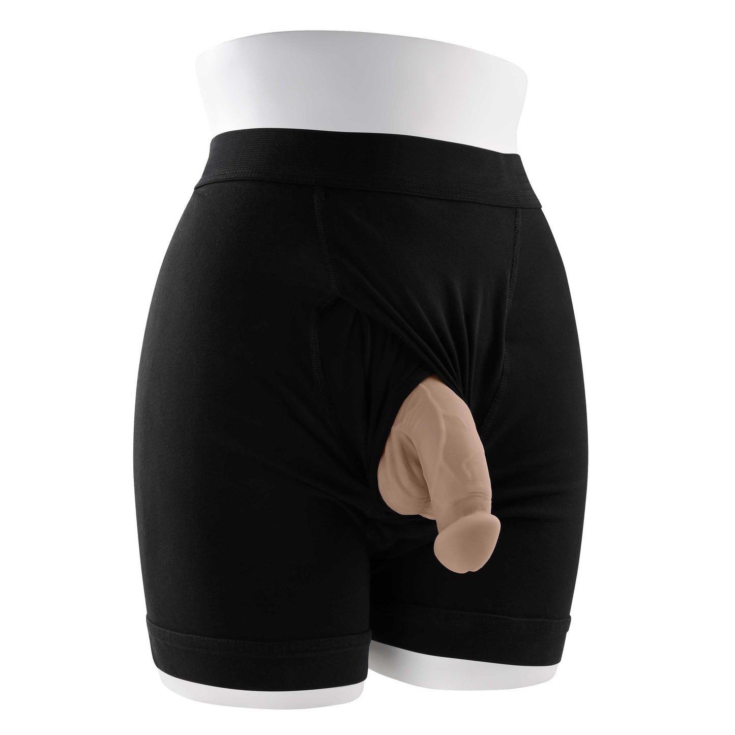 Evolved Novelties 4 Inch Packer – Realistic Penis Packer – Body-Safe TPE Rubber