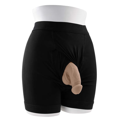 Evolved Novelties 4 Inch Packer – Realistic Penis Packer – Body-Safe TPE Rubber