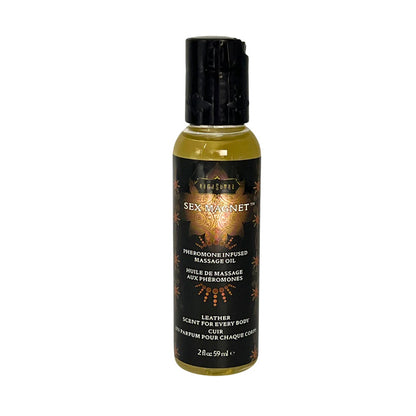 Kama Sutra Leather Sex Magnet Massage Oil – 2oz – Leather and Cedar Scent