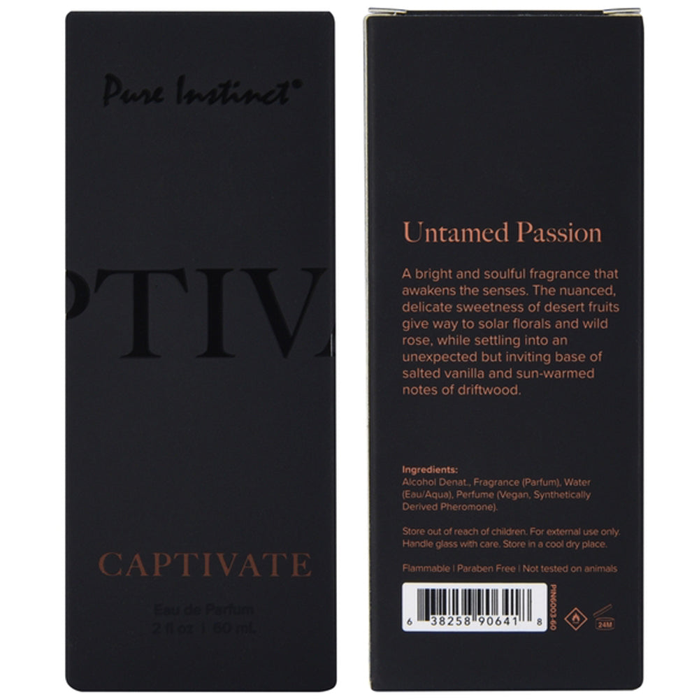 Pure Instinct Pheromone Eau De Parfum Captivate – 2oz 60ml – Bright Floral Fragrance