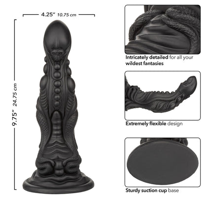 CalExotics Monster Dong The Colossus 9.75" - Black - Waterproof Silicone Design