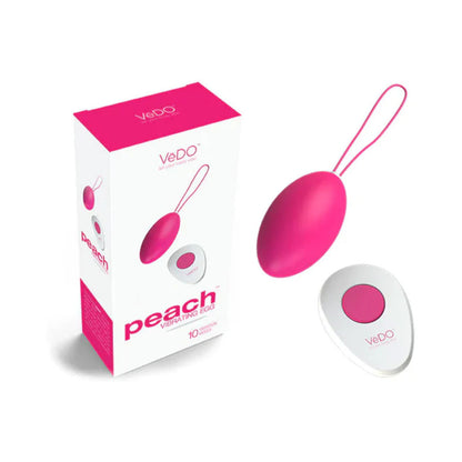 VeDO Peach Rechargeable Vibrating Egg - Foxy Pink - 10 Vibration Modes