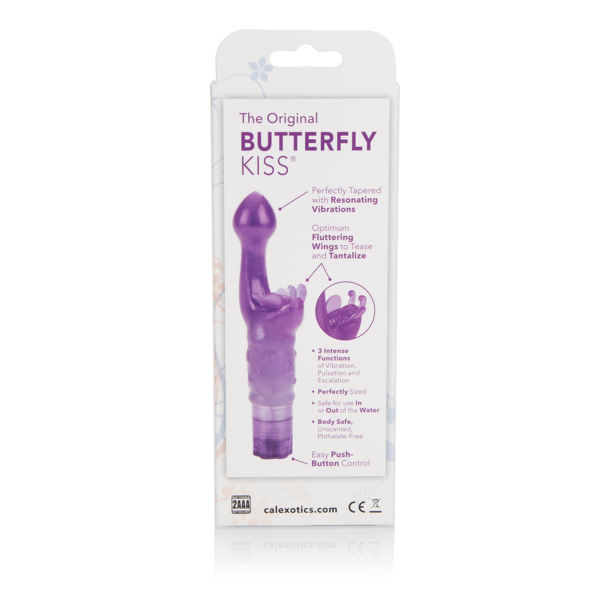 CalExotics Original Butterfly Kiss Vibrator with G-Spot Stimulator - Purple