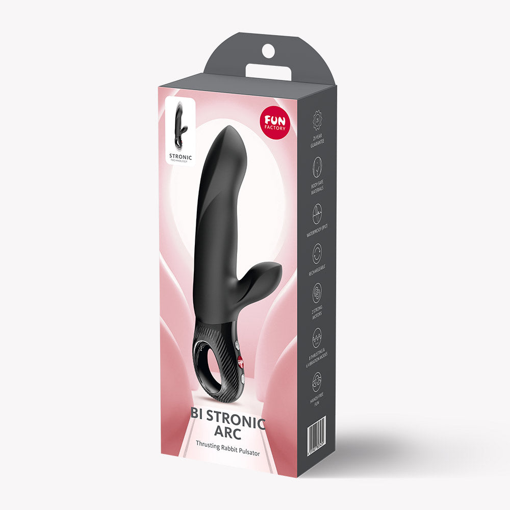Fun Factory Bi Stronic Arc Vibrator – Black – G-Spot and Clitoral Stimulation