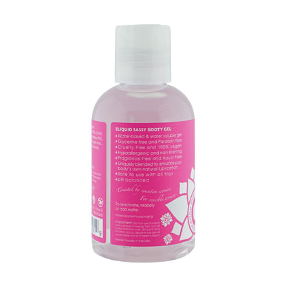 Sliquid Naturals Sassy Water-Based Anal Gel Lubricant – 4.2 Fl Oz