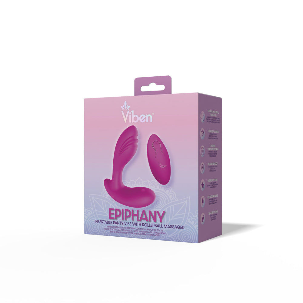 Epiphany Dual Motor Clitoral Rollerball Panty Vibe - Berry