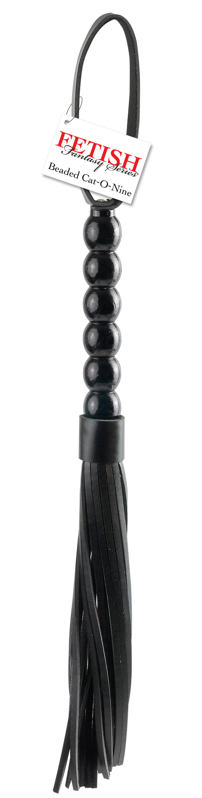 Pipedream Fetish Fantasy Series Beaded Cat-O-Nine Tails – Black, 20"