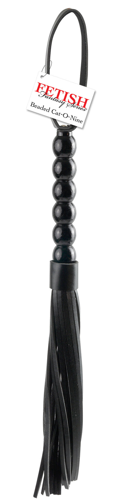 Pipedream Fetish Fantasy Series Beaded Cat-O-Nine Tails – Black, 20"