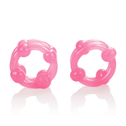 CalExotics Island Rings Double Stacker Erection Enhancer - Pink