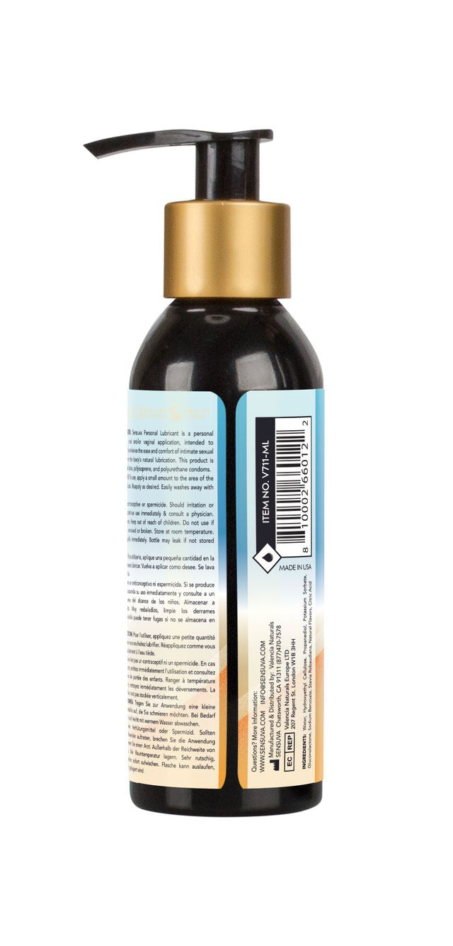 Sensuva Natural Water-Based Personal Lubricant - Orange Creamsicle, 4 Fl. Oz.