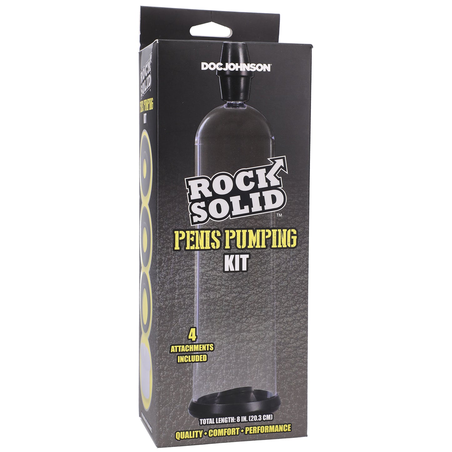 Rock Solid Manual Penis Pumping Kit – Black/Clear