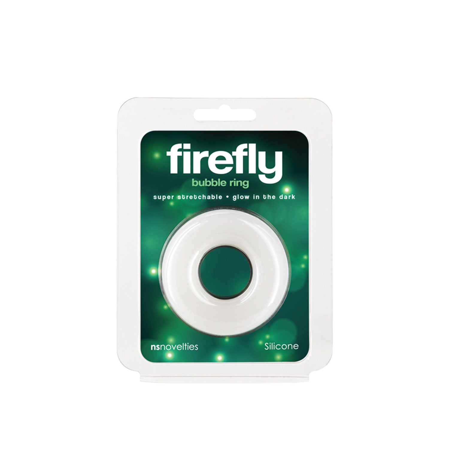 Firefly Bubble Ring – Glow-in-the-Dark Cock Ring – Large – White