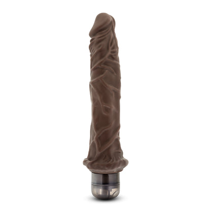 Dr. Skin Vibe 8 Vibrating Dildo – Realistic 10 Inch Waterproof Dong – Chocolate