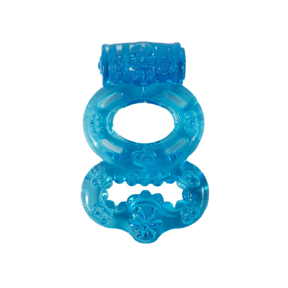 Nasstoys Macho Double Ring Vibrating Cockring – Blue
