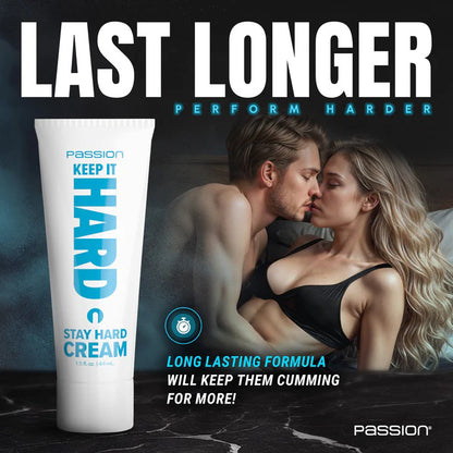 XR Brands Keep It Hard Stay Hard Cream 1.5oz – Fast Acting Male Performance Cream